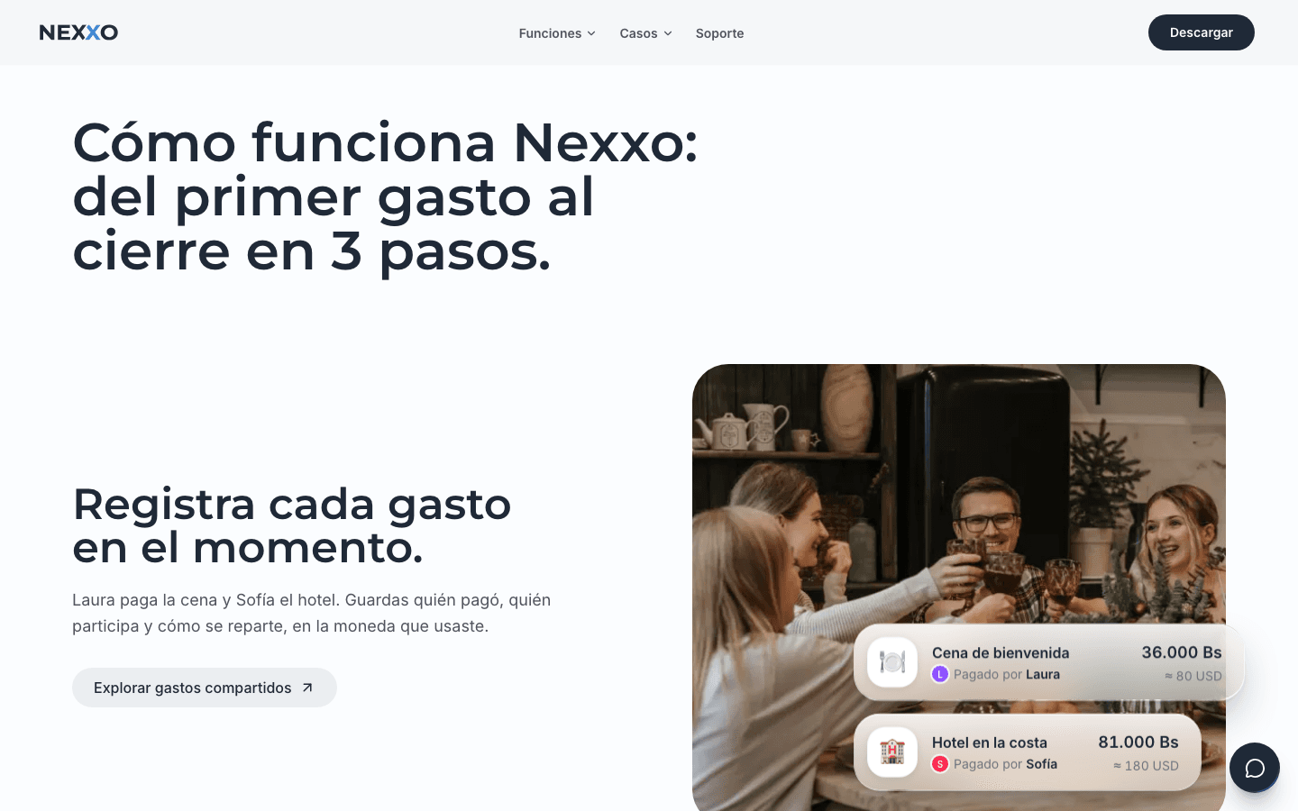 Nexxo — cómo funciona, del primer gasto al cierre de cuentas