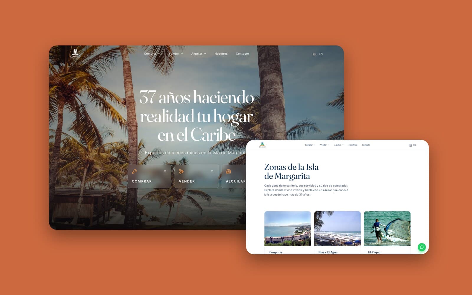 Caamaño Inmuebles — web inmobiliaria bilingüe
